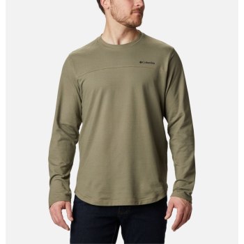 Columbia Muške Majice S Kapuljačom - Rugged Ridge Long Sleeve Crew Sive Zelene | ALCE-50143